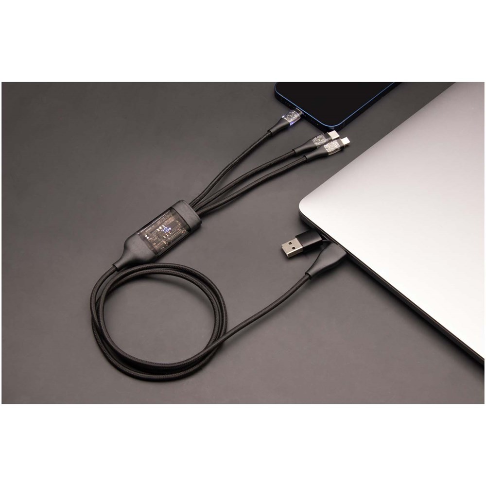 SCX.design C50 5-in-1 snellaadkabel 100 W/5 A met digitaal display