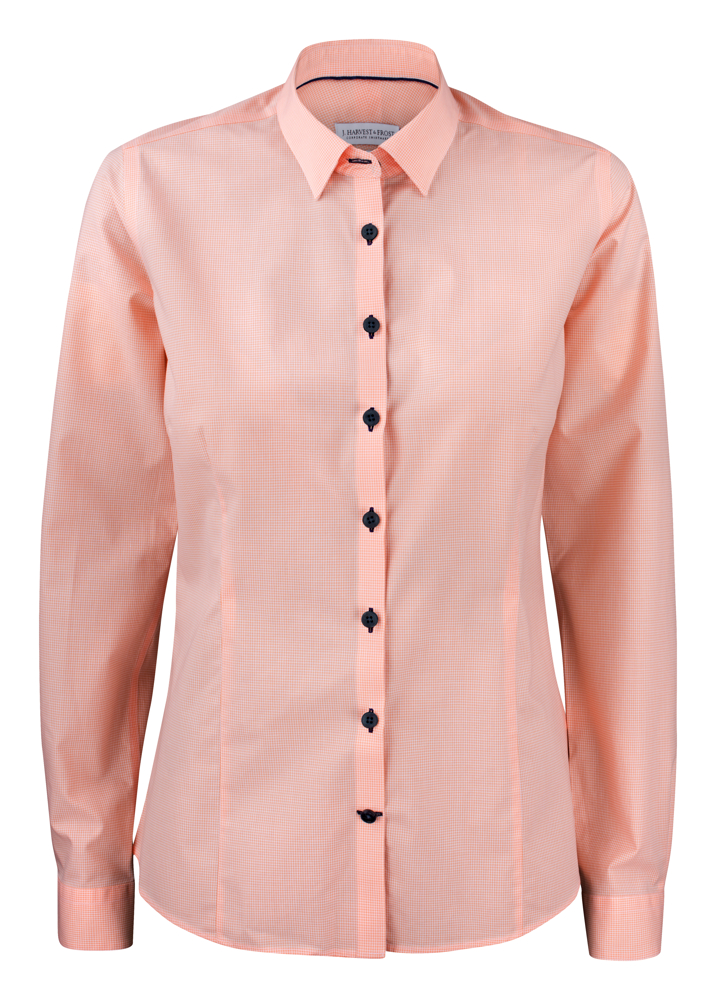 Purple Bow 141  Hemd Dames Oranje/Geruit XS